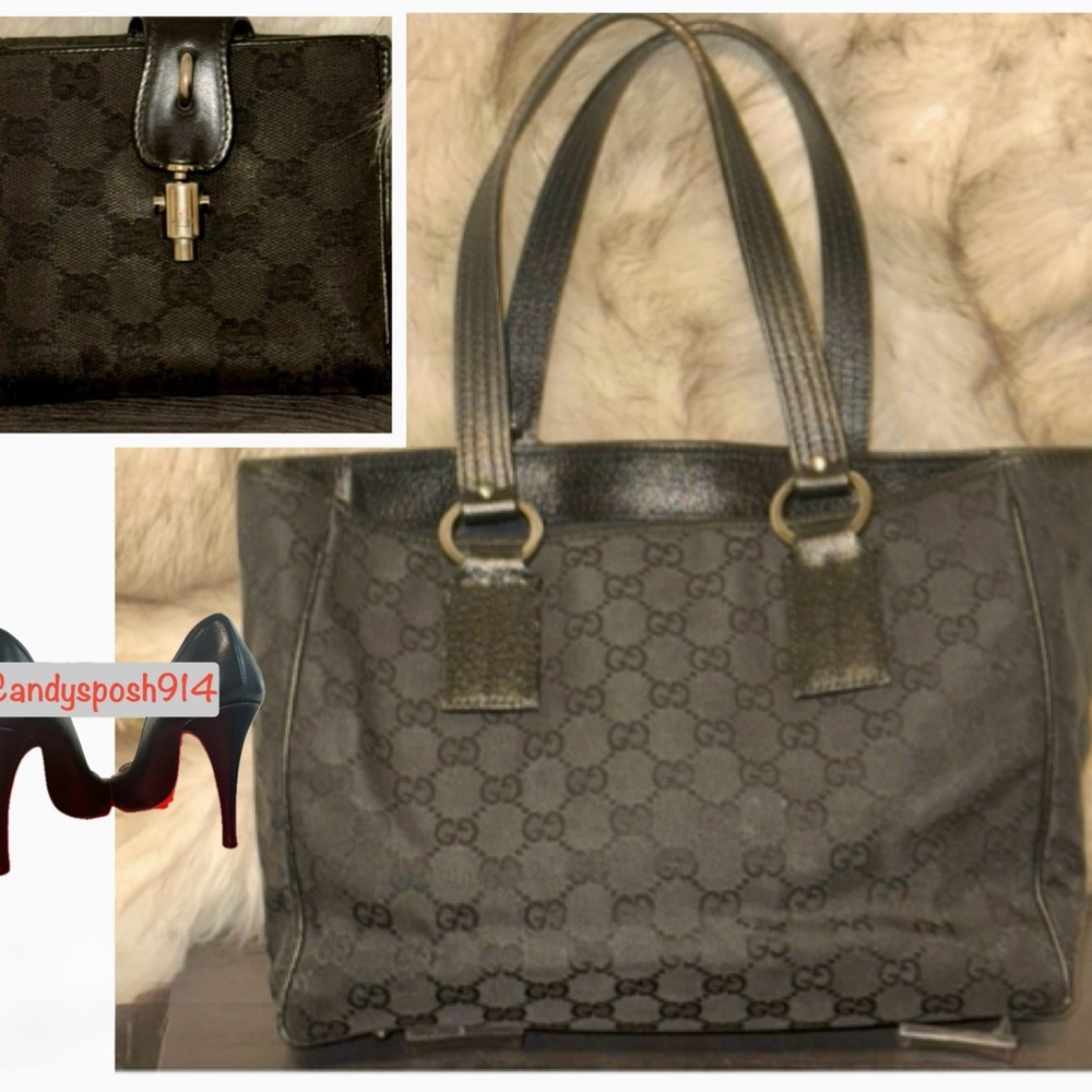 GUCCI | PRICE FIRM💲
BUNDLE Pre-Loved Black Tote + Matching Wallet 💕 - Picture 2 of 16